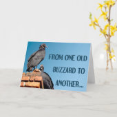 Een oude buzzard naar een ander Wenskaart Kaart (Gele Bloem)