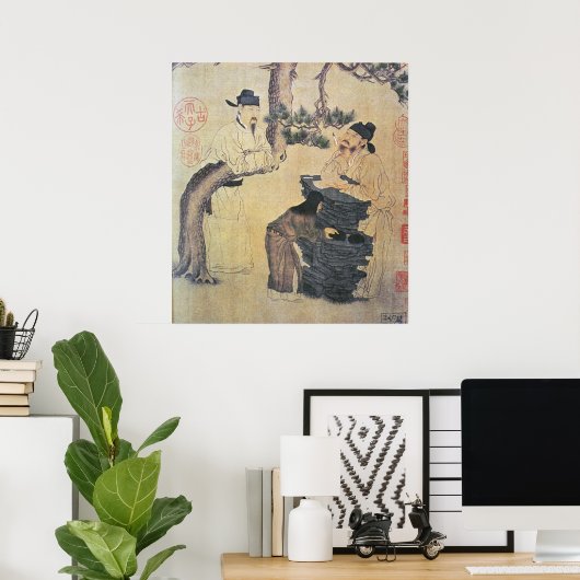 Een oude Chinese dichter Poster (Thuiskantoor)