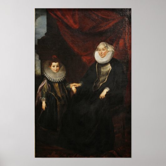 Een oude dame en een jong meisje poster (Voorkant)