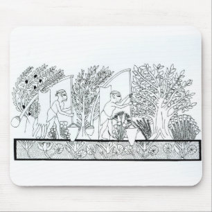 Een oude Egyptische tuin (graving) (foto) Muismat