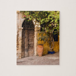 Een oude Europese deur Legpuzzel