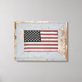 Een  oude glorie Amerikaanse vlag ingelijst Canvas Afdruk (Voorkant)