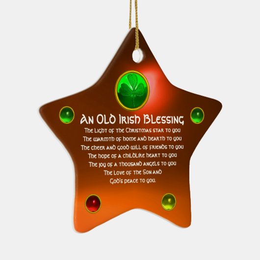 Een oude Ierse kerstzegelster Keramisch Ornament (Rechts)
