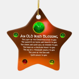 Een oude Ierse kerstzegelster Keramisch Ornament