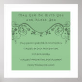 EEN OUDE IERSE TROUWSEGEN Clover Swirls Poster (Voorkant)