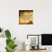 Een Oude Ierse Zegen Pergament Poster (Thuiskantoor)