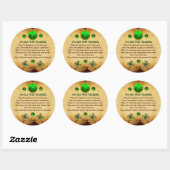 Een Oude Ierse Zegen Pergament Ronde Sticker (Vel)