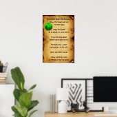 Een Oude Ierse Zegen Perkament Poster (Thuiskantoor)