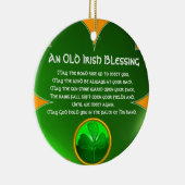 Een oude Ierse zegen Shamrock Keramisch Ornament (Rechts)