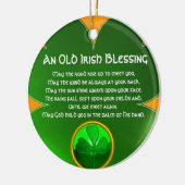 Een oude Ierse zegen Shamrock Keramisch Ornament (Links)