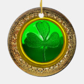 Een oude Ierse zegen Shamrock Keramisch Ornament (Achterkant)