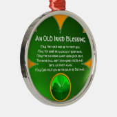 Een oude Ierse zegen Shamrock Metalen Ornament (Rechts)