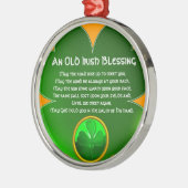 Een oude Ierse zegen Shamrock Metalen Ornament (Links)