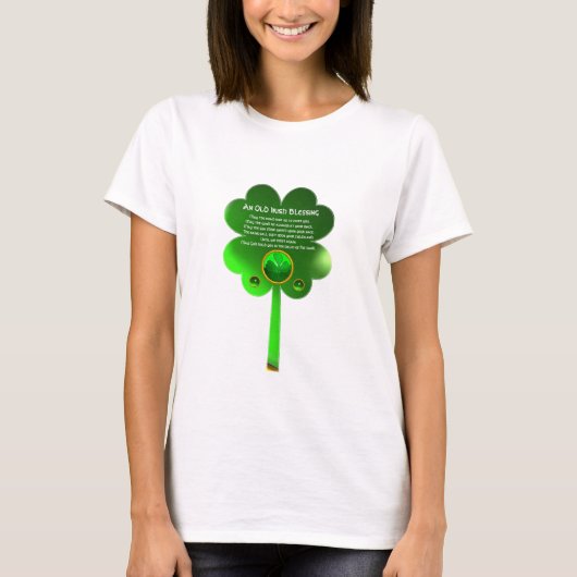 Een oude Ierse zegen Shamrock T-shirt (Voorkant)