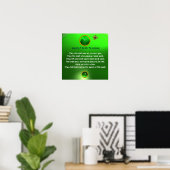 Een Oude Ierse Zegen, Vierkant Poster (Thuiskantoor)