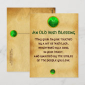 Een oude Ierse zegen voor geluk perkament Briefkaart (Voorkant / Achterkant)