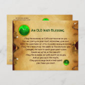 Een oude Ierse zegen voor geluk perkament Briefkaart (Voorkant / Achterkant)