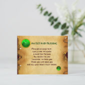 Een oude Ierse zegen voor geluk perkament Briefkaart (Staand voorkant)
