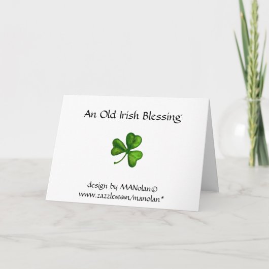 Een oude Ierse zegenende Kaart (Achterkant)