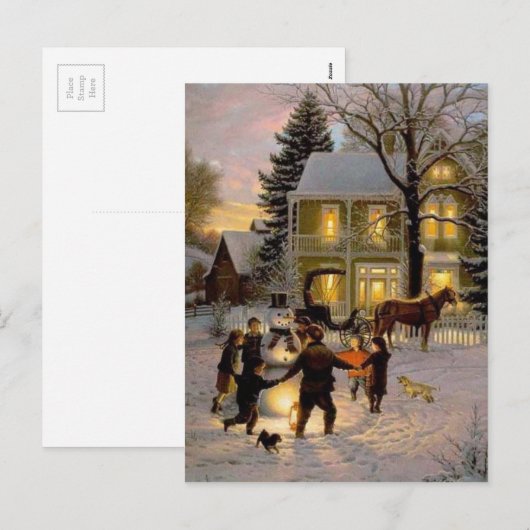 Een oude keizervalkerst feestdagenkaart (Voorkant / Achterkant)