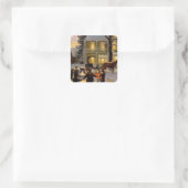 Een oude keizervalkerst vierkante sticker (Tas)