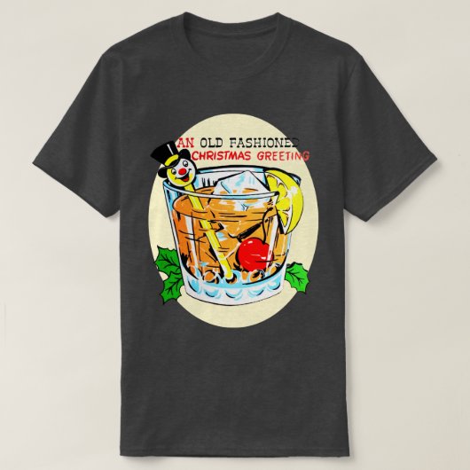 Een oude kerstcadeautje met een fashioned t-shirt (Design voorkant)