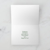 Een oude kerstkaart met fashioned City Feestdagen Kaart (Binnen)