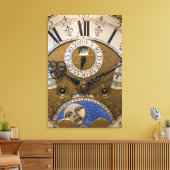 Een oude klok dicht, Duitsland Canvas Afdruk (Insitu (Woonkamer))