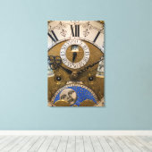 Een oude klok dicht, Duitsland Canvas Afdruk (Insitu (Houten vloer))