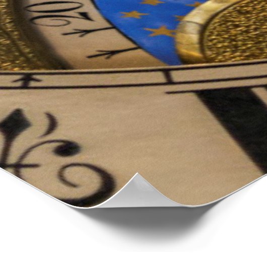 Een oude klok dicht, Duitsland Poster (Hoek)