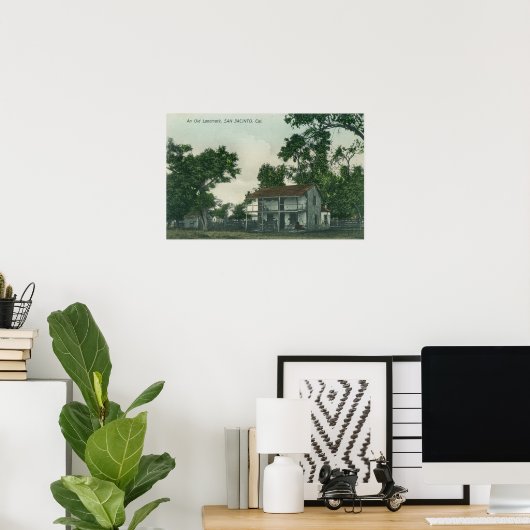 Een oude Landmark Scene Poster (Thuiskantoor)