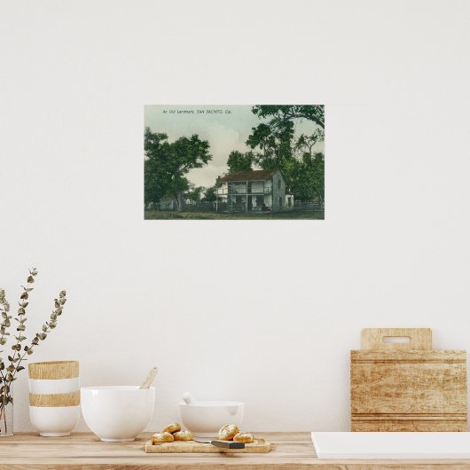 Een oude Landmark Scene Poster (Keuken)