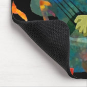 Een oude Macintosh speelt psychedelische gitaar. Muismat (Hoek)