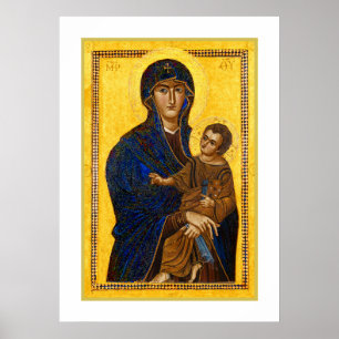 Een oude Madonna en Kind vakantie Kerstmis  Poster