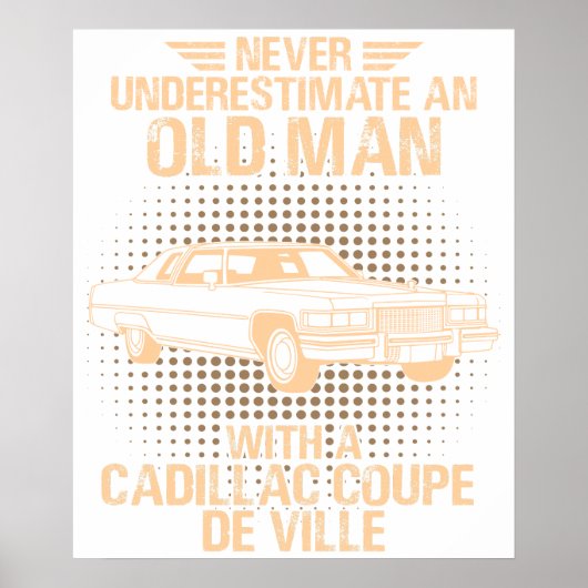 Een oude man Cadillac Coupe De Ville Poster (Voorkant)