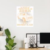 Een oude man Chevrolet Blazer 1989 Poster (Thuiskantoor)