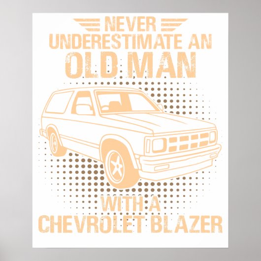 Een oude man Chevrolet Blazer 1989 Poster (Voorkant)