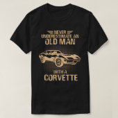Een oude Man Chevrolet Corvette 1979 C3 T-shirt (Design voorkant)