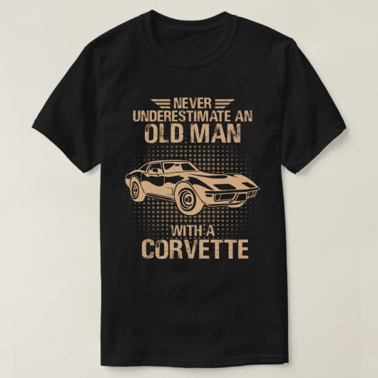 Een oude Man Chevrolet Corvette 1979 C3 T-shirt (Design voorkant)