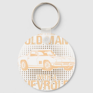 Een oude man CHEVROLET CORVETTE 1vintagevintagevin Sleutelhanger