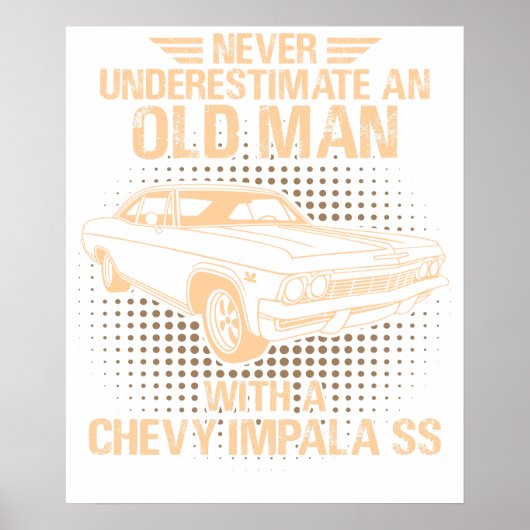 Een oude man Chevrolet Impala Ss 1965 Poster (Voorkant)