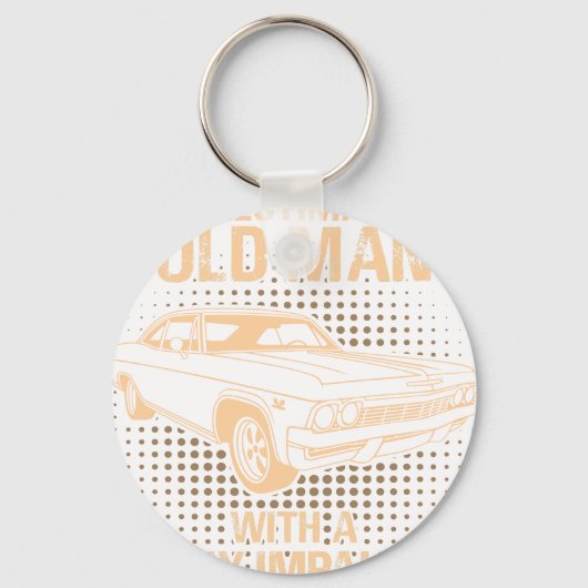 Een oude man Chevrolet Impala Ss 1965 Sleutelhanger (Voorkant)