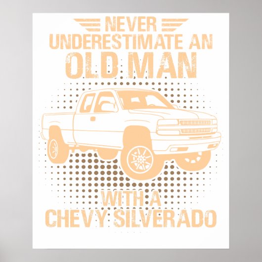 Een Oude Man Chevrolet Silverado 2000 Poster (Voorkant)