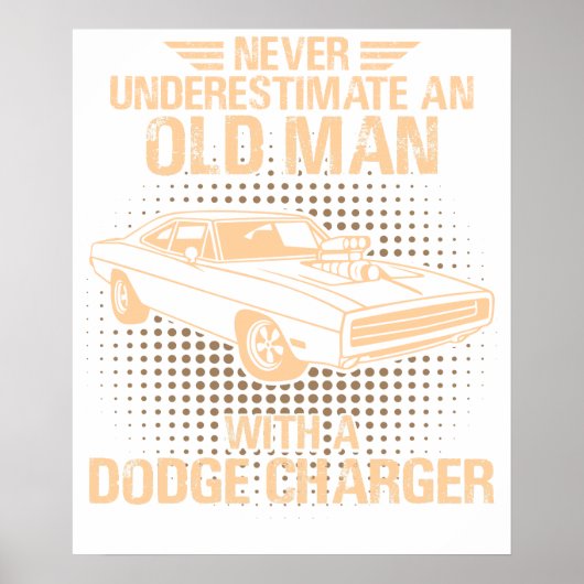 Een oude man Dodge Charger 1970 Poster (Voorkant)