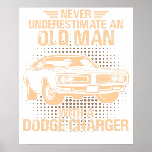 Een oude man Dodge Charger 1971 Poster (Voorkant)