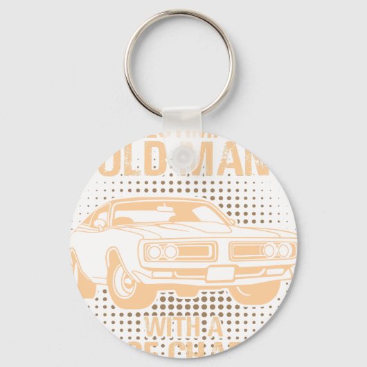 Een oude man Dodge Charger 1971 Sleutelhanger (Voorkant)