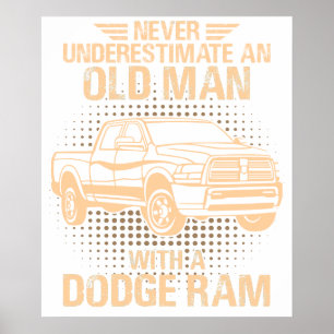 Een oude man Dodge Ram Poster