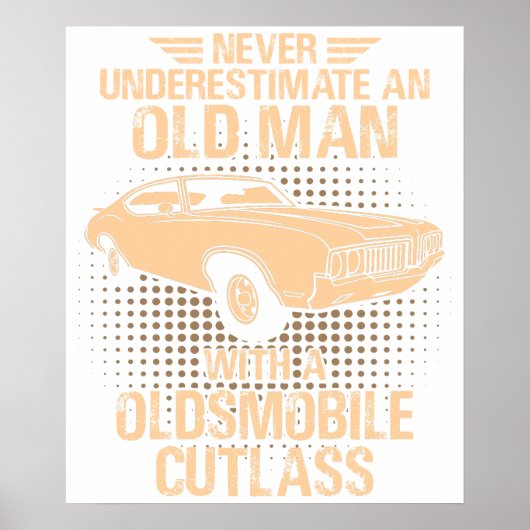 Een oude man Oldsmobile Cutlass 1970 Poster (Voorkant)