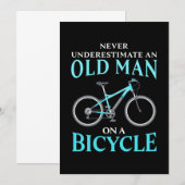 Een Oude Man Op Een Fiets Kaart (Voorkant / Achterkant)