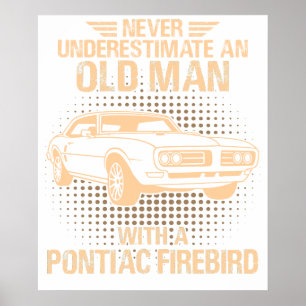 Een oude man Pontiac Firebird 1968 Poster
